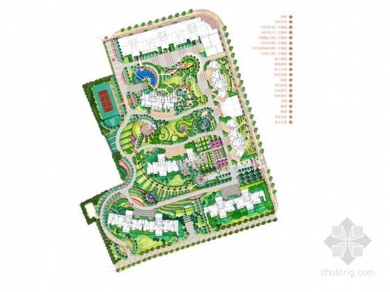 住宅景观设计主题概念资料下载-[上海]电影主题小区景观设计方案