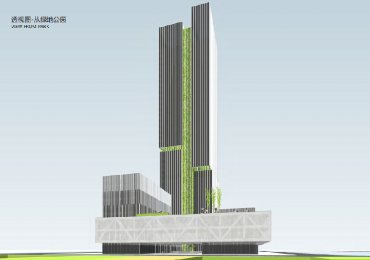 CAD剖面图生成资料下载-苏州某超高层商业办公酒店综合体绿色建筑设计方案