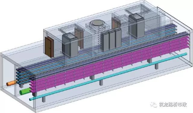 利用BIM模型展示的城市综合管廊细部结构_44
