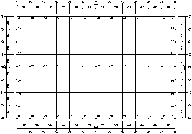 钢结构观光电梯报价单资料下载-54X84m门式刚架钢结构方案图（CAD，11张）