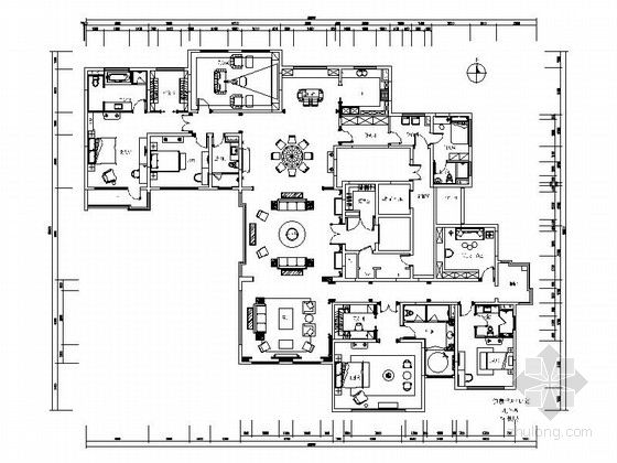 整套别墅施工图资料下载-[内蒙]整套豪华现代风格别墅室内装修施工图