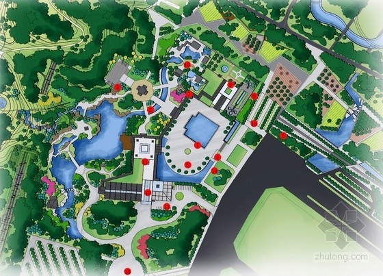 [北京]国际博览型专类主题公园规划设计方案-国际博览型专类主题公园局部平面图 