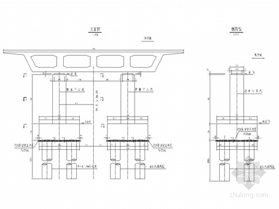 纤维转盘滤池CAD资料下载-双塔自锚式悬索桥下部结构施工图（24张）