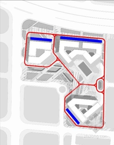 [广州]超高层折线式体量新都市休闲型公寓楼建筑设计方案文本-超高层折线式体量新都市休闲型公寓楼建筑分析图