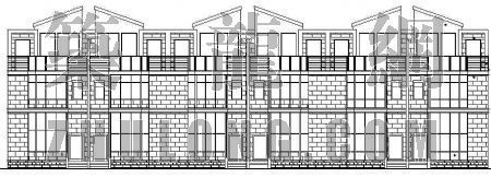 轻钢别墅建筑方案图资料下载-联排别墅建筑方案图