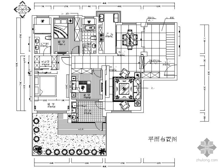 别墅阁楼平面设计方案资料下载-新中式阁楼三居室施工方案（含效果）