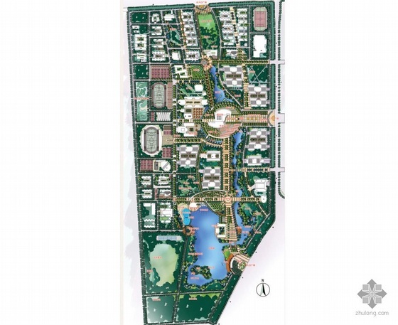 曲水流觞设计案例资料下载-陕西高校校园景观概念设计图纸