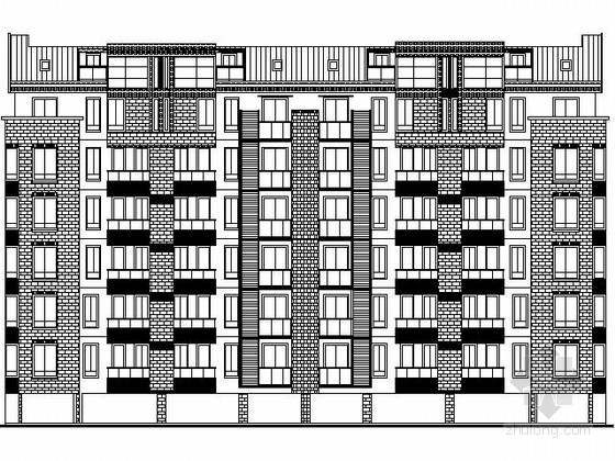 板式楼梯施工资料下载-[安徽]某六层板式住宅楼建筑施工图（南梯）