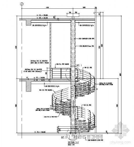 国外cad楼梯施工资料下载-国外“钢螺旋楼梯”施工图