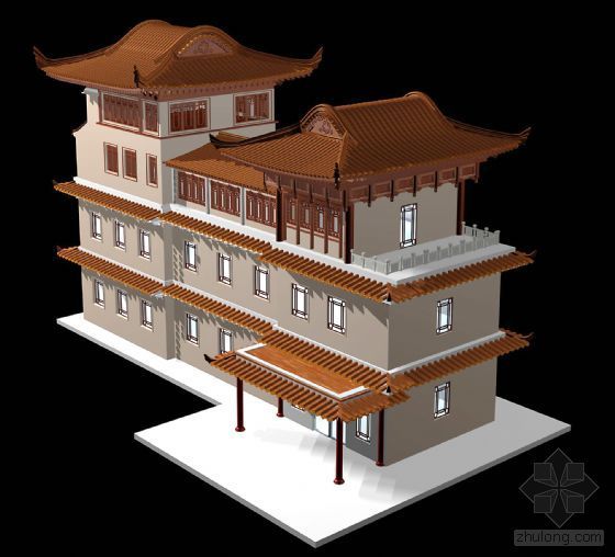 古建筑3d模型资料下载-经典古建筑1