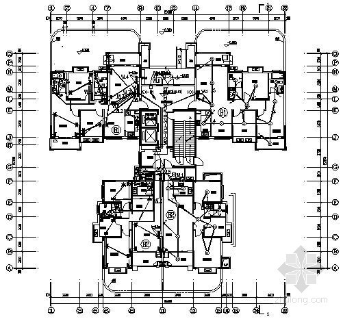 高层单元式住宅平面图资料下载-[长沙]单元式高层住宅楼完整电气施工图纸