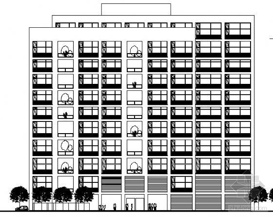 十一层办公楼建筑设计资料下载-某十一层办公楼建筑方案图