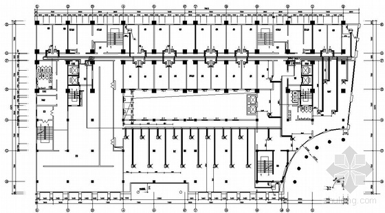 三层小型楼空调水系统资料下载-某四层宾馆空调水系统平面图