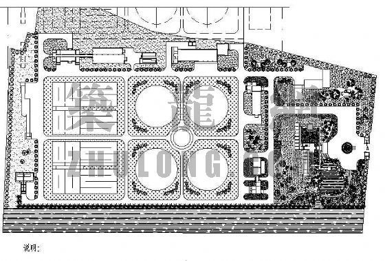 SBR污水厂设计图纸资料下载-污水厂绿化设计