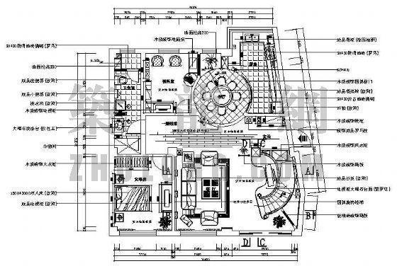 别墅平面立面设计cad资料下载-某二层别墅CAD装修图(带露台欧式设计)