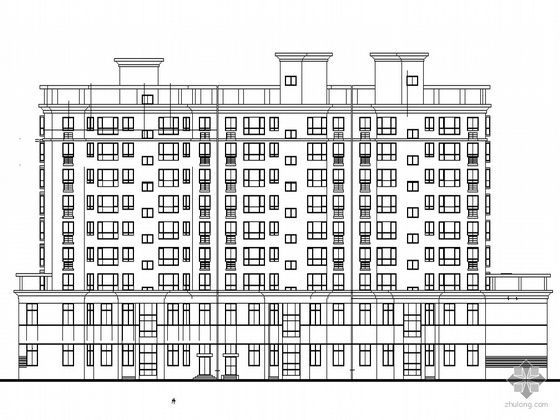 临街建筑施工图CAD资料下载-[天津]某公司多层商业住宅楼项目建筑施工图