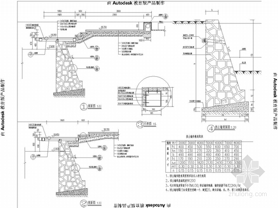[湖北]滨湖公园景观规划设计施工图-异形构架详图