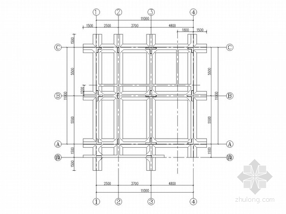 饭店框架结构建筑施工图资料下载-四层框架结构别墅结构施工图（含建筑施工图）