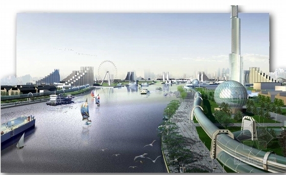 [武汉]滨水新城总体规划概念设计方案-图5