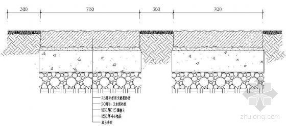 汀步标准做法资料下载-麻石汀步标准大样图