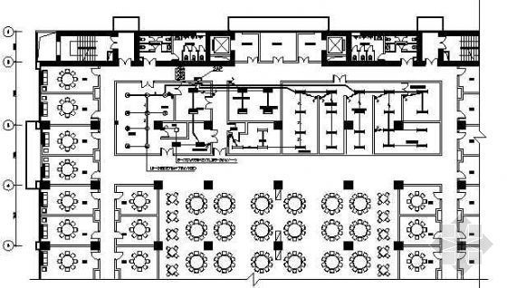 酒店厨房施工平面图纸资料下载-某大酒店厨房电气设计图纸