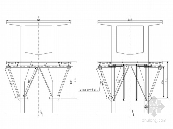 内支撑施工资料下载-大跨度箱梁施工支撑系统设计套图