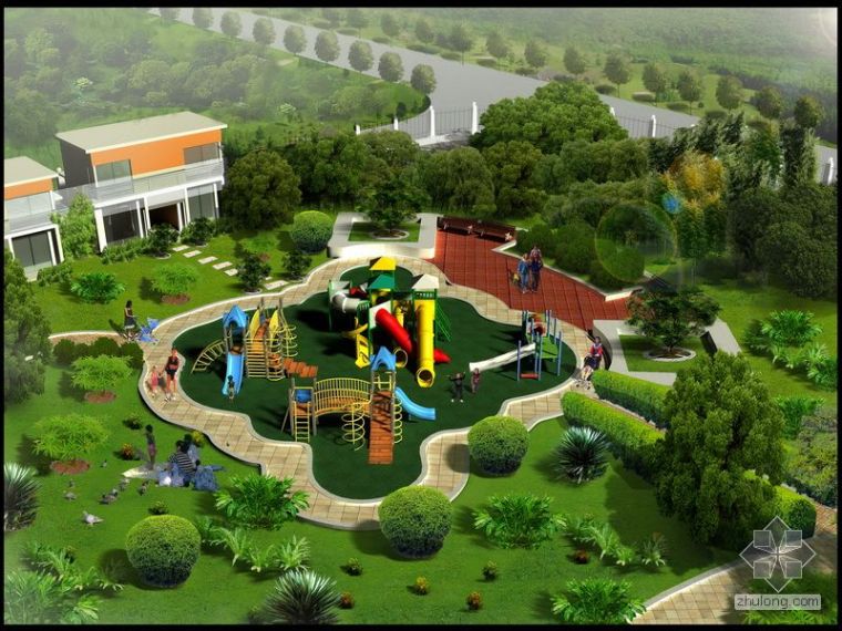 查塔努加户外运动中心资料下载-小区儿童游玩区