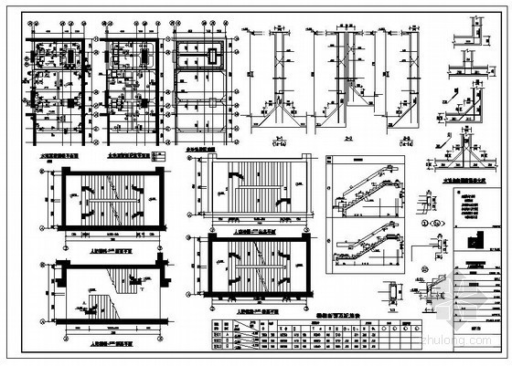 人防地下室楼梯资料下载-某地下室水池及人防楼梯节点构造详图