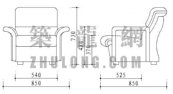 椅子沙发cad资料下载-沙发椅子09
