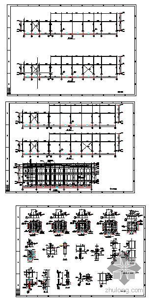 钢结构厂房主体图纸资料下载-某双层钢结构厂房图纸