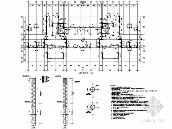 住栋一层平面图资料下载-[江苏]四栋28层剪力墙结构住宅楼结构施工图