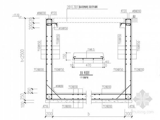 3层框架养老院结构施工图-集水坑节点