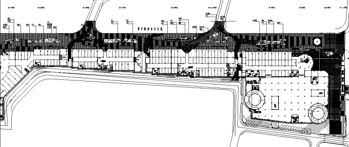 [湖南]三湘商业文化步行街区景观设计施工图-街区景观总平面图1