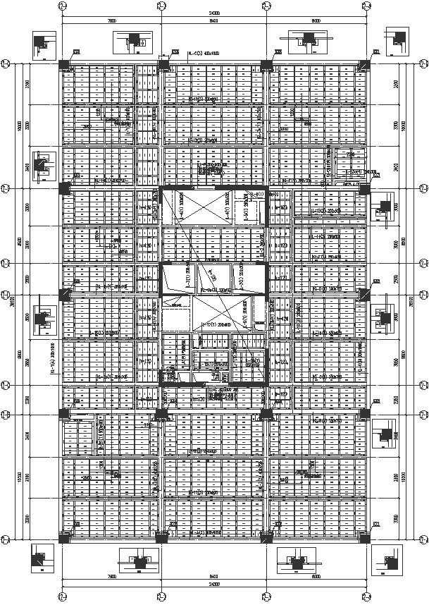 [福建]框架核心筒结构超高层办公建筑铝合金模板专项施工方案-08 12#楼配模示意图