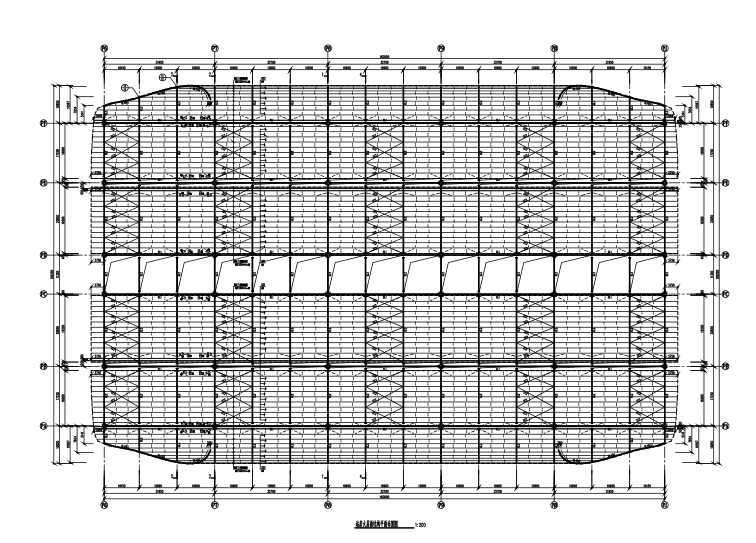 斜拉杆桁架玻璃雨棚节点图资料下载-深圳东站雨棚结构施工图（CAD、13张）