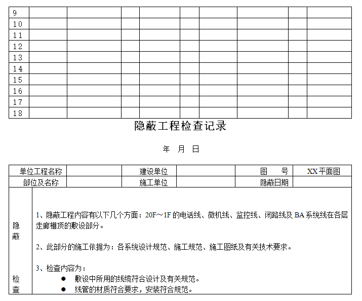 弱电工程常用表格汇总_4