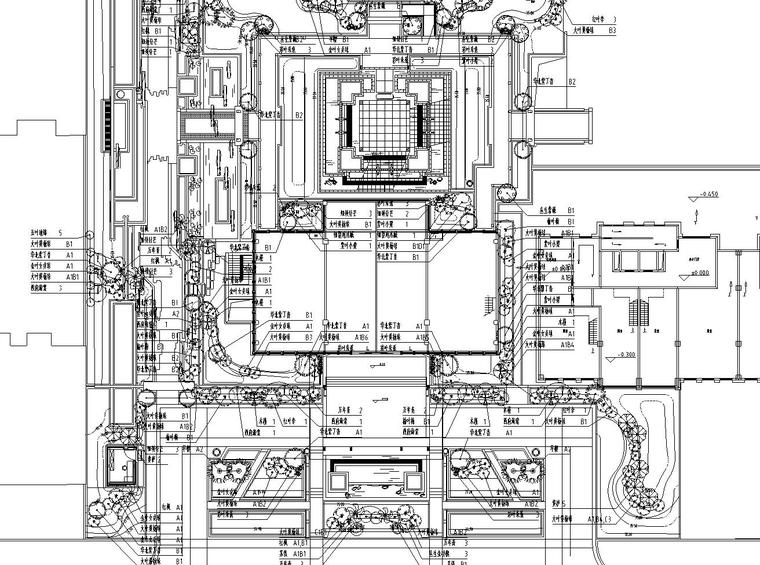 [北京]知名地产东郡居住区样板区植物种植施工图设计（CAD）-灌木总平面图