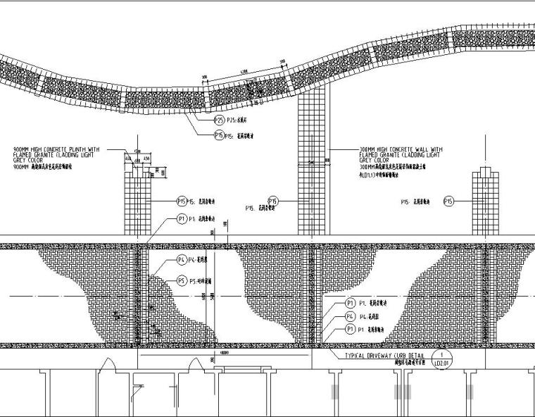 [浙江]水印康庭居住区景观施工图设计（包含CAD+50个文件）-铺装平面图三