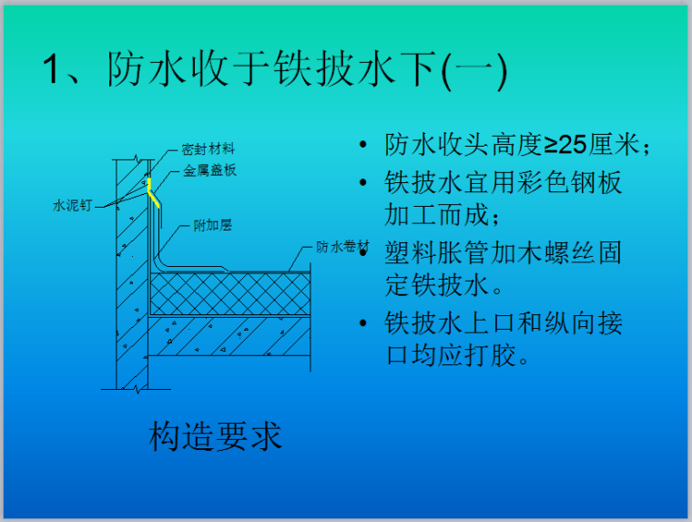 建筑工程PPT讲义资料下载-建筑工程细部做法与质量标准培训讲义PPT