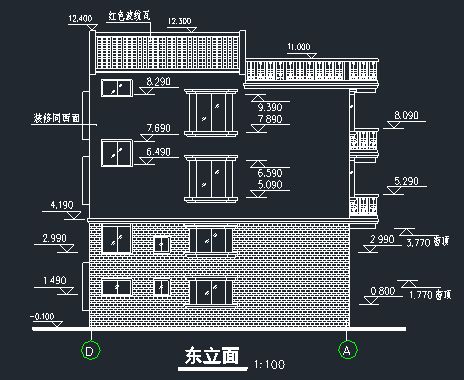 三层独栋别墅建筑结构施工图_3