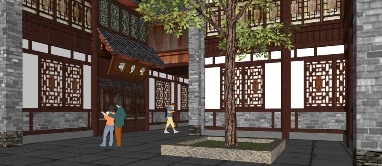 东方商业街新古典风格，2层商业街模型设计(su)-pic_004