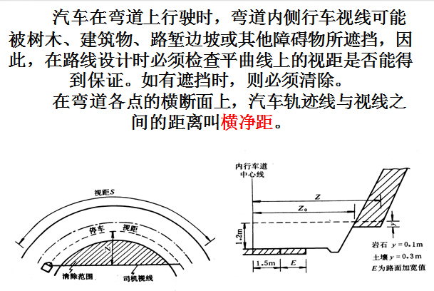 《高速公路规划与设计》课程讲义640页PPT-平面视距