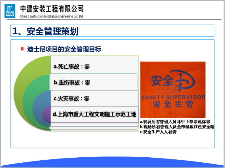 上海迪士尼乐园工程项目安全标准化汇报-安全管理策划