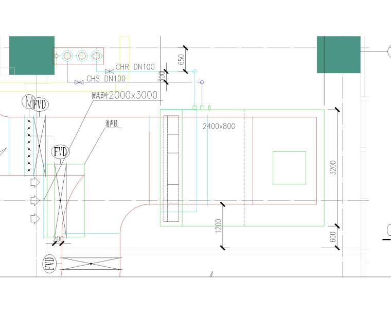 [江苏]南通国际贸易中心全套暖通设计（包含人防）-空调机房K1 平面图