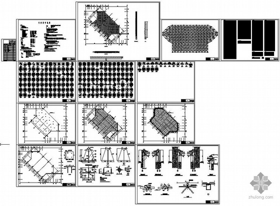 格宾网护坡工程资料下载-某市政中心网架工程图