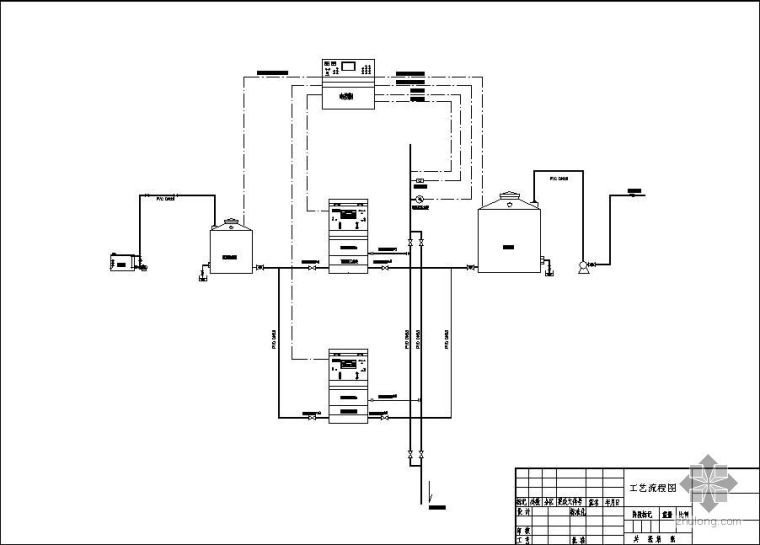 面包厂工艺流程图cad图资料下载-某水厂加药间工艺流程图