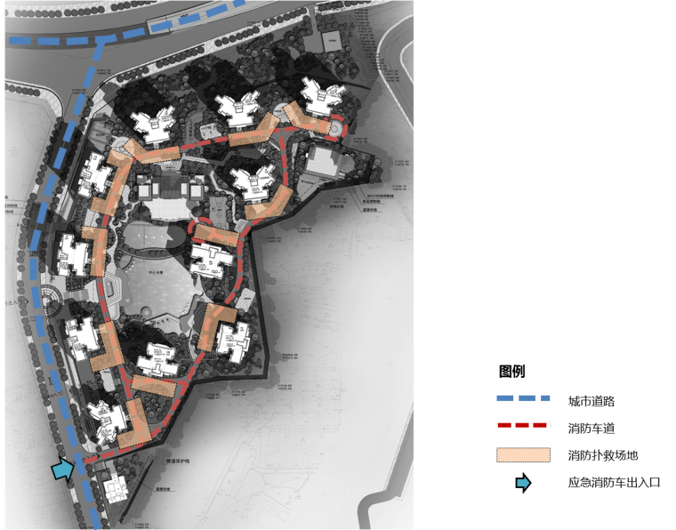 [重庆]欧式现代大型住宅区建筑设计方案文本（大型地产公司）-[重庆]欧式现代大型住宅区建筑设计方案文本分析图