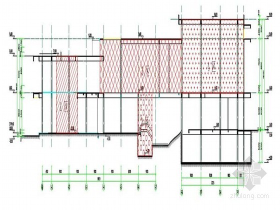 [贵州]框架结构商务中心工程高大支模施工方案（116页 多图 专家论证）-建筑剖面图 