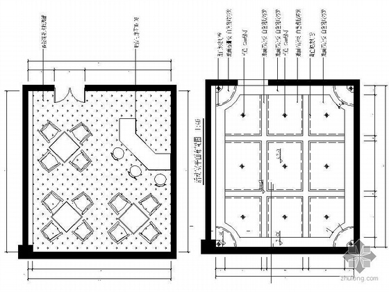 村活动室建筑施工图资料下载-小型棋牌活动室装修图