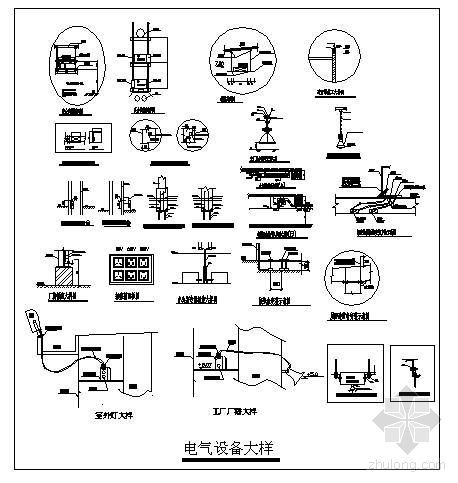 工厂电气设备资料下载-电气设备汇总大样图